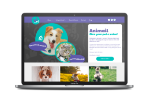 Animail Pet Tag Website Desktop Laptop Design