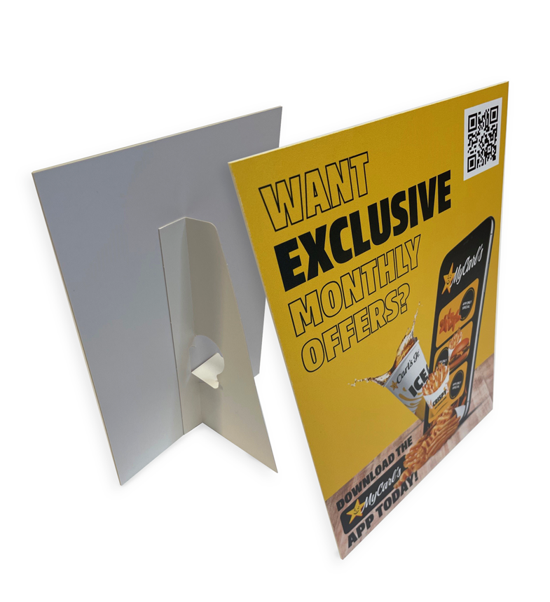 Strut Cards Counter Cards A4 Carls Jnr Counter Card Back And Front View