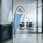 Gallagher Double Sided Teardrop Banner Printed By Rogue Print And Mail