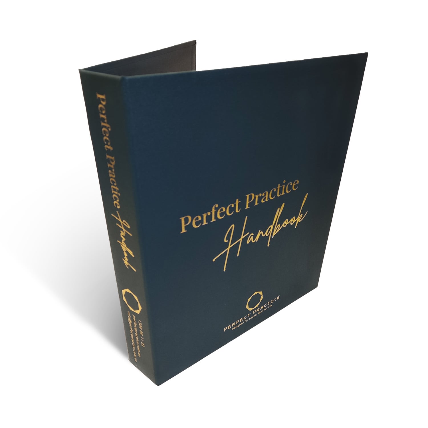 Perfect Practice Buckram Binder With Gold Foil Rogue Print And Mail