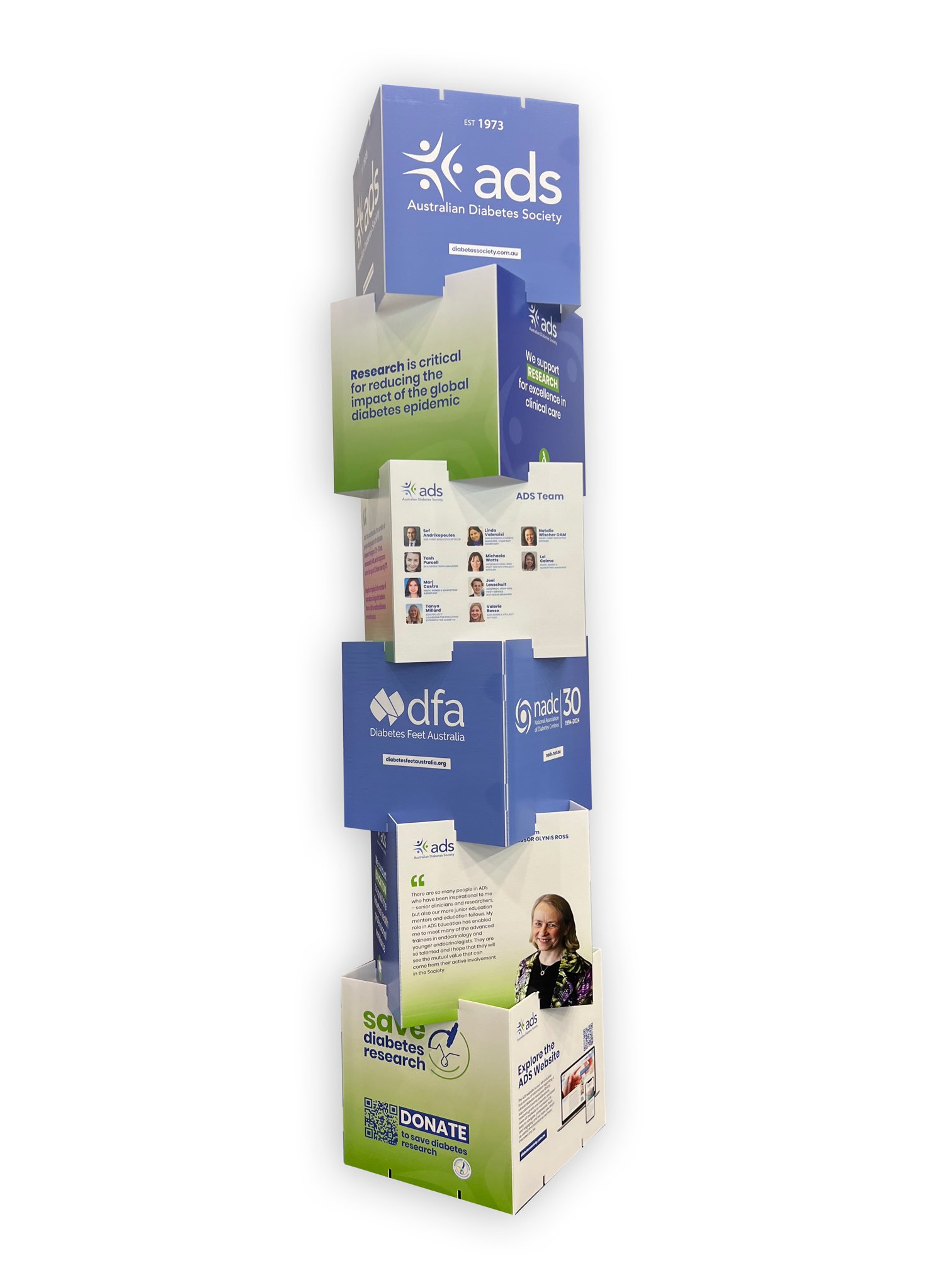 Ads Corflute Stack Boxes Cubes 6 Cube Stack Rogue Print