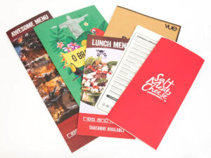 Menu Printing Various Sizings