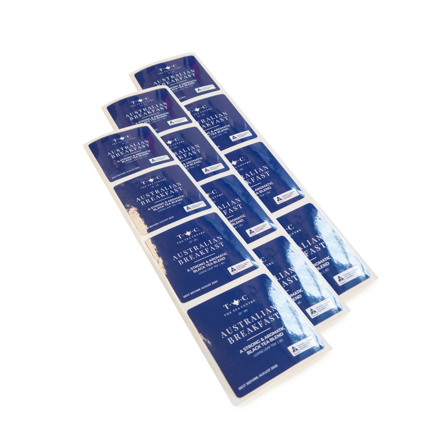 The Tea Centre Full Color Custom Designed Sticker Label Printed By Rogue Print And Mail