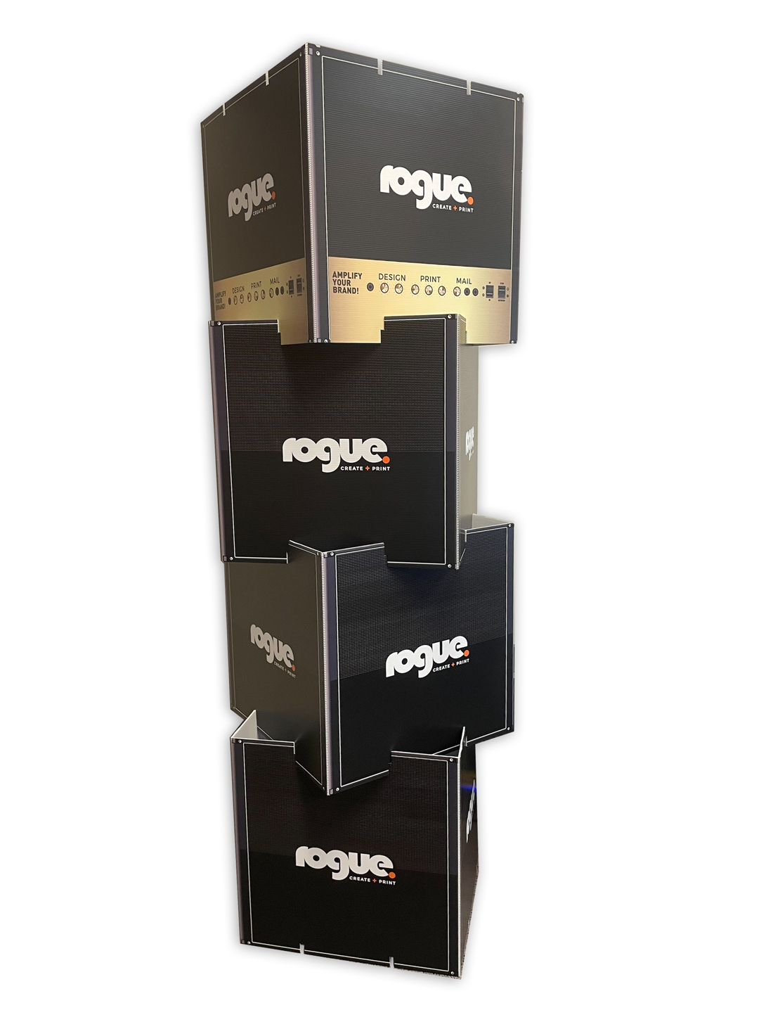 Corflute Stack Cubes Guitar Amplifier And Cab Stack Of 500mm 4 Cubes Rogue Print