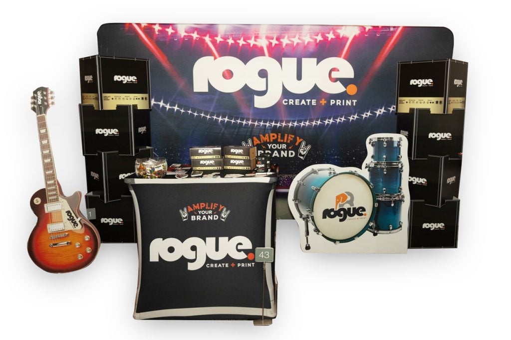 Rogue Print Rock Star Concert Theme Exhibition Booth White Background