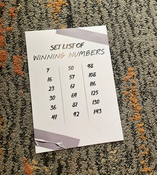 Set List Uncoated Print With Duct Tape Winning Numebrs List Rogue Print Showcase