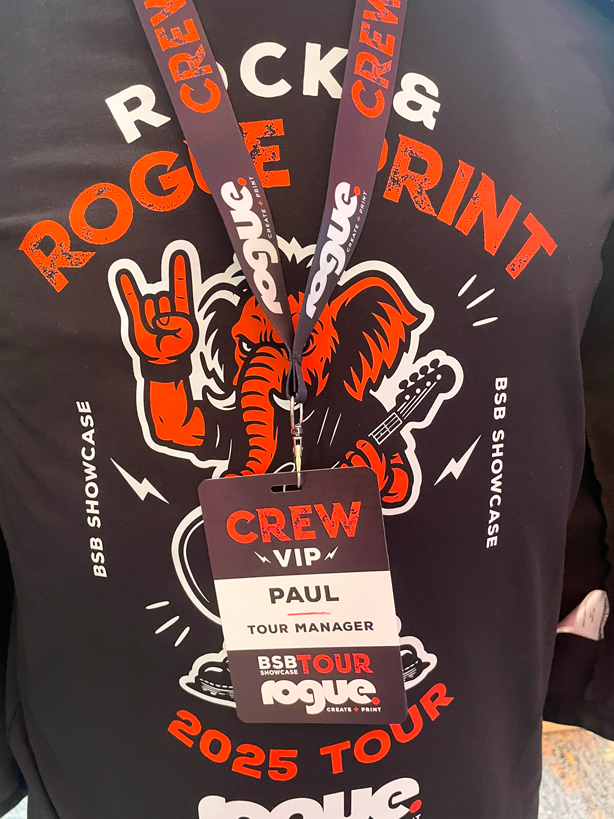 Showcase Rock Star Theme Tshirt Lanyard Lanyard Card Rogue Print
