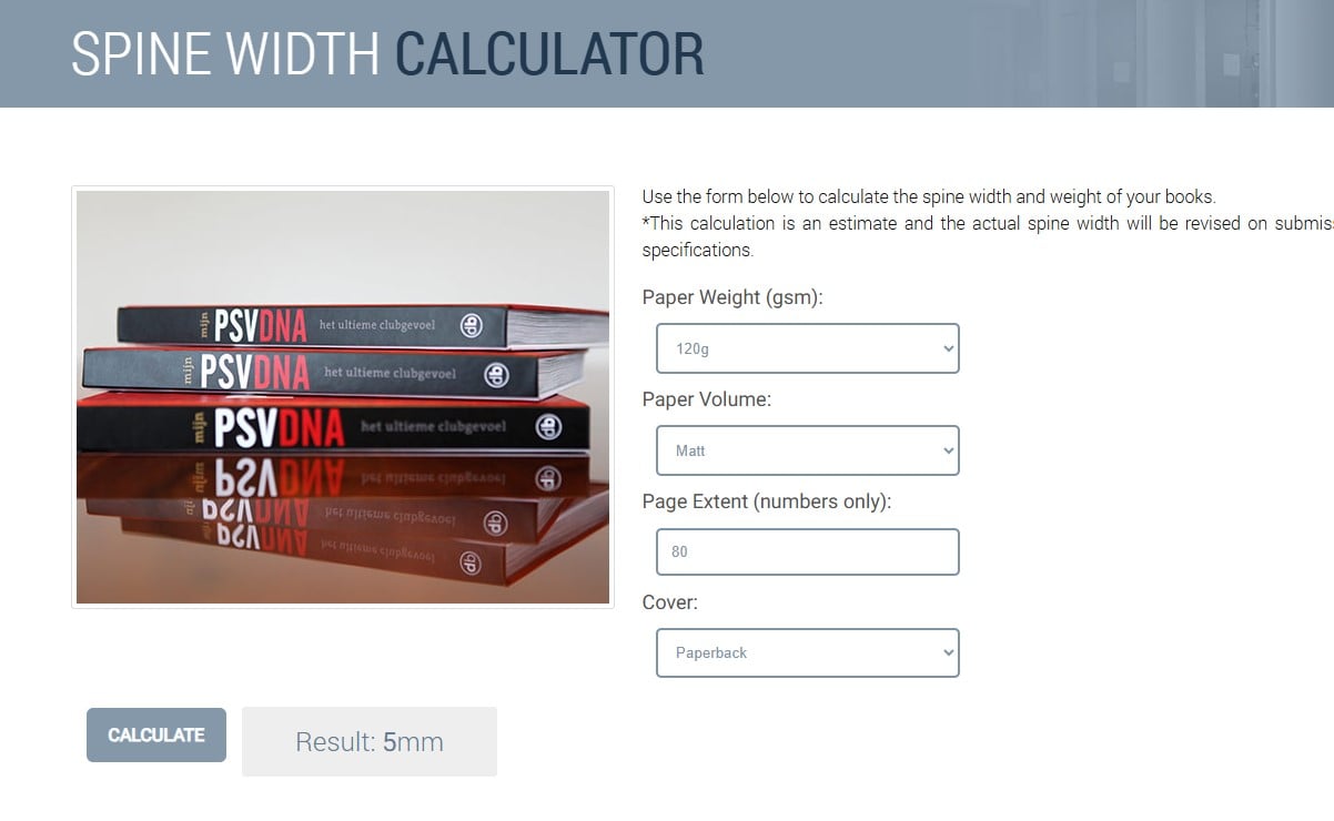 Calculate Pur Spine Width