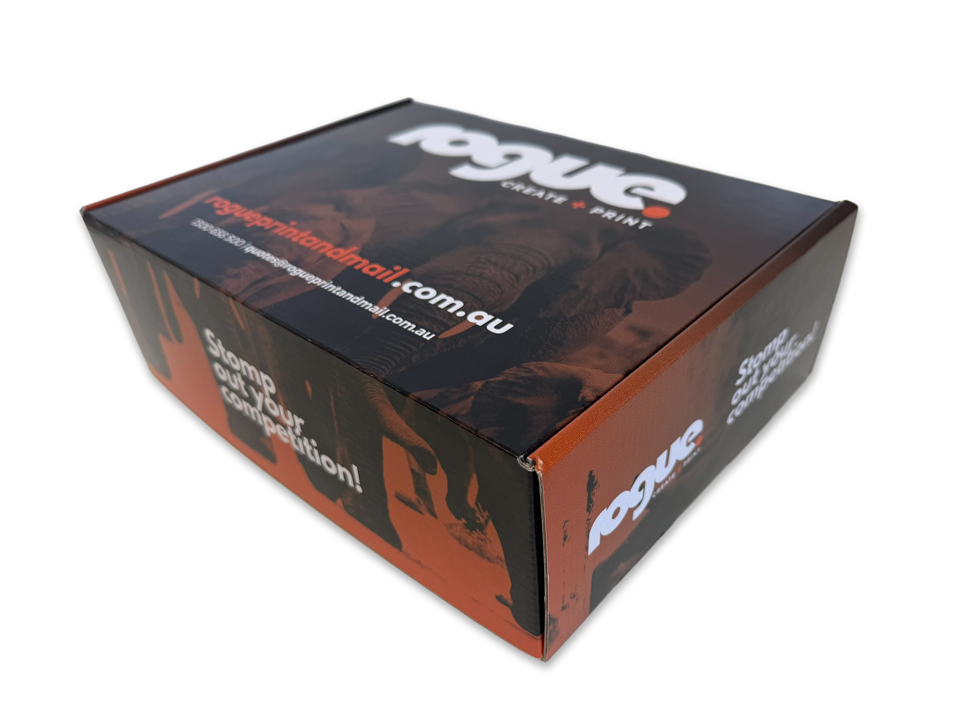 Rogue Print Mailer Box 315mm W X 230mm From Side Front