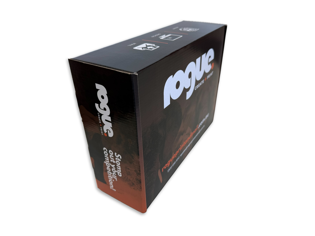 Rogue Print Mailer Box 315mm W X 230mm Upright From Side