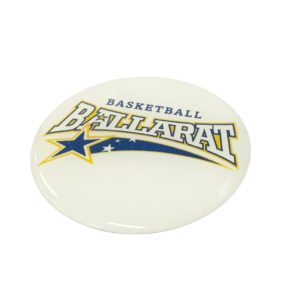 Domed Sticker Basketball Team