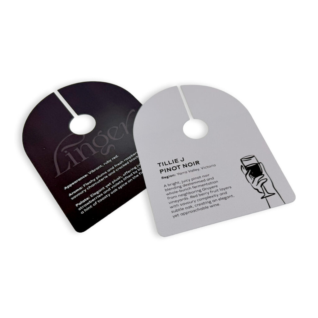 Drink Neck Tags Swing Tags Digital Die Cut