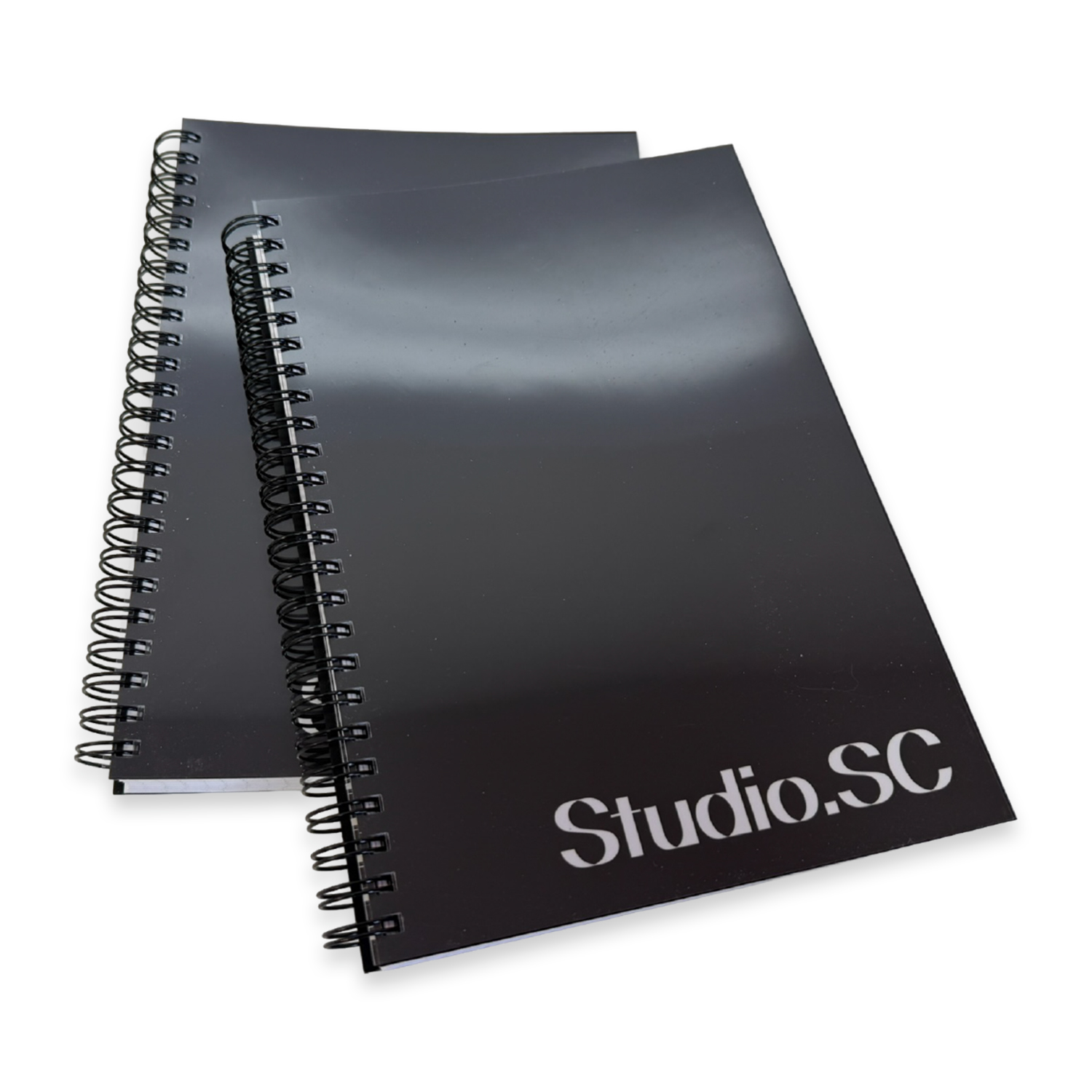 Black Wire Bound Notebooks With Plastic Covers A5