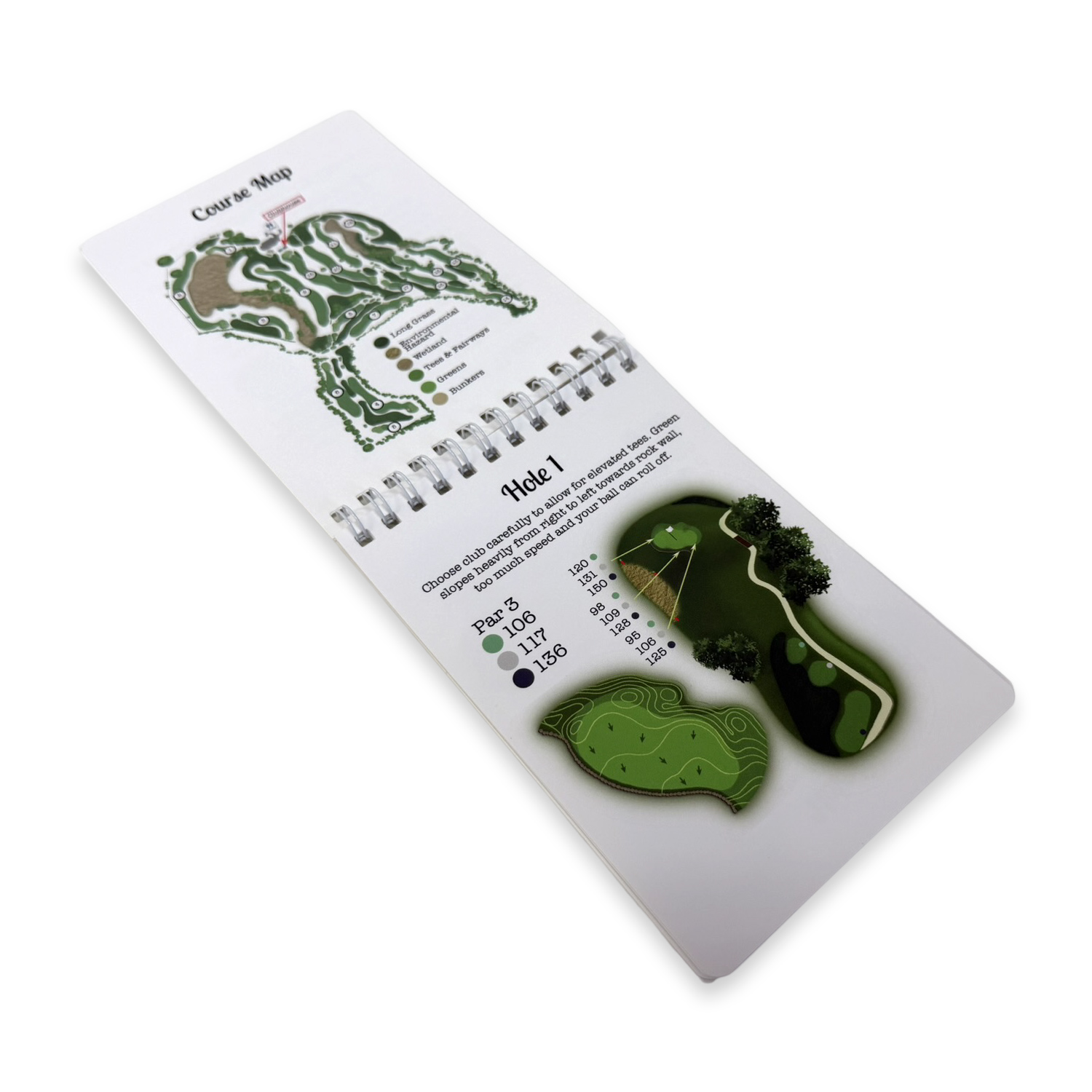 Golf White Wire Bound Flip Book 1