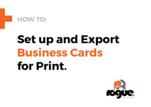 How to set up a business card for print in indesign