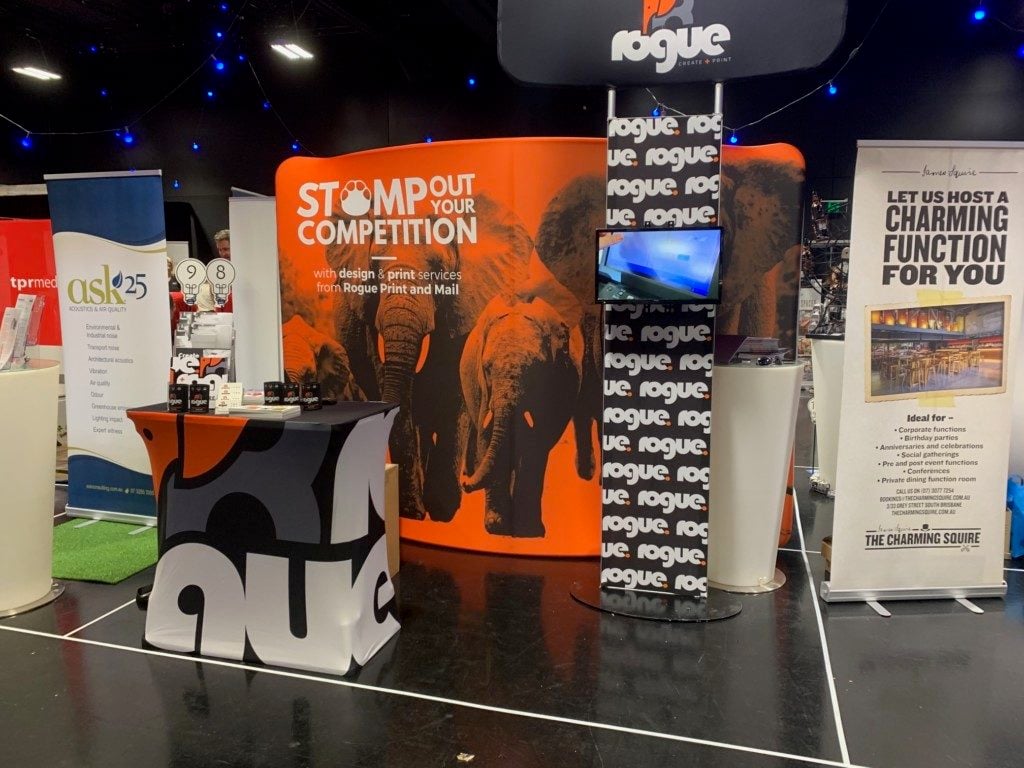 Exhibition Builds - Rogue Print - 3M with podium and monitor