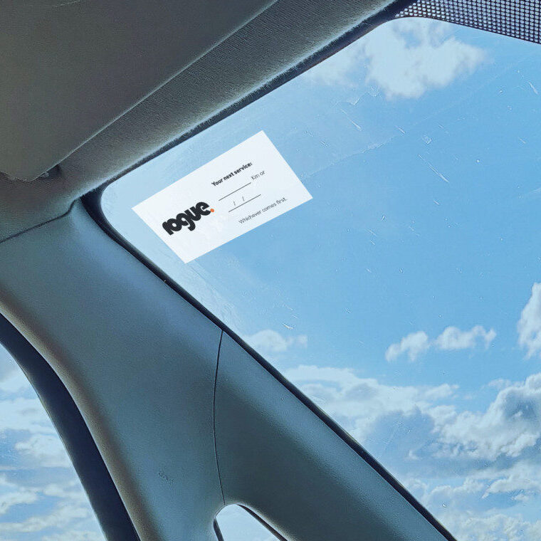 Car Service label printing on car window