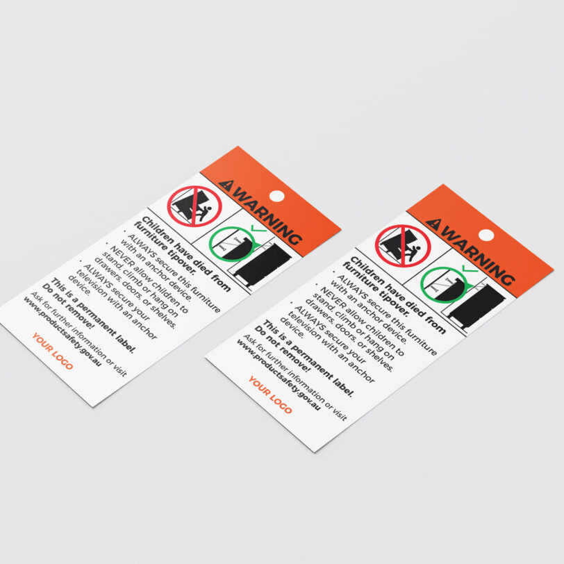 Furniture Warning Label Swing Tag Print Rogue Print