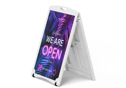 Plastic Insert A Frame White From Side
