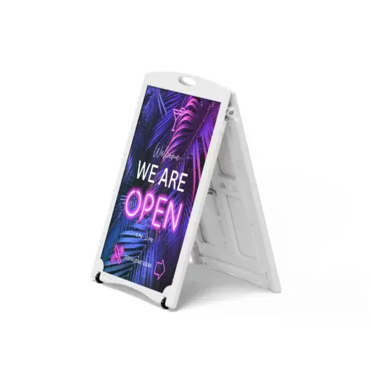 Plastic Insert A Frame White From Side