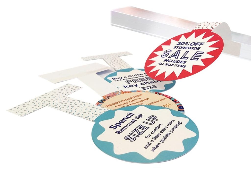Custom Cut Full Colour Shelf Talker Wobbler