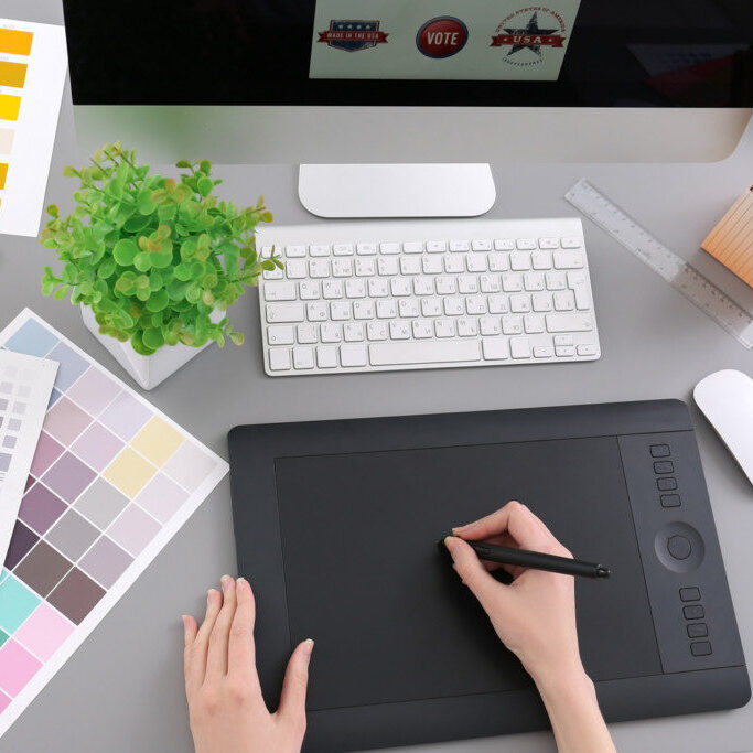 Graphic Design, Artwork set up for print and digital web design Rogue