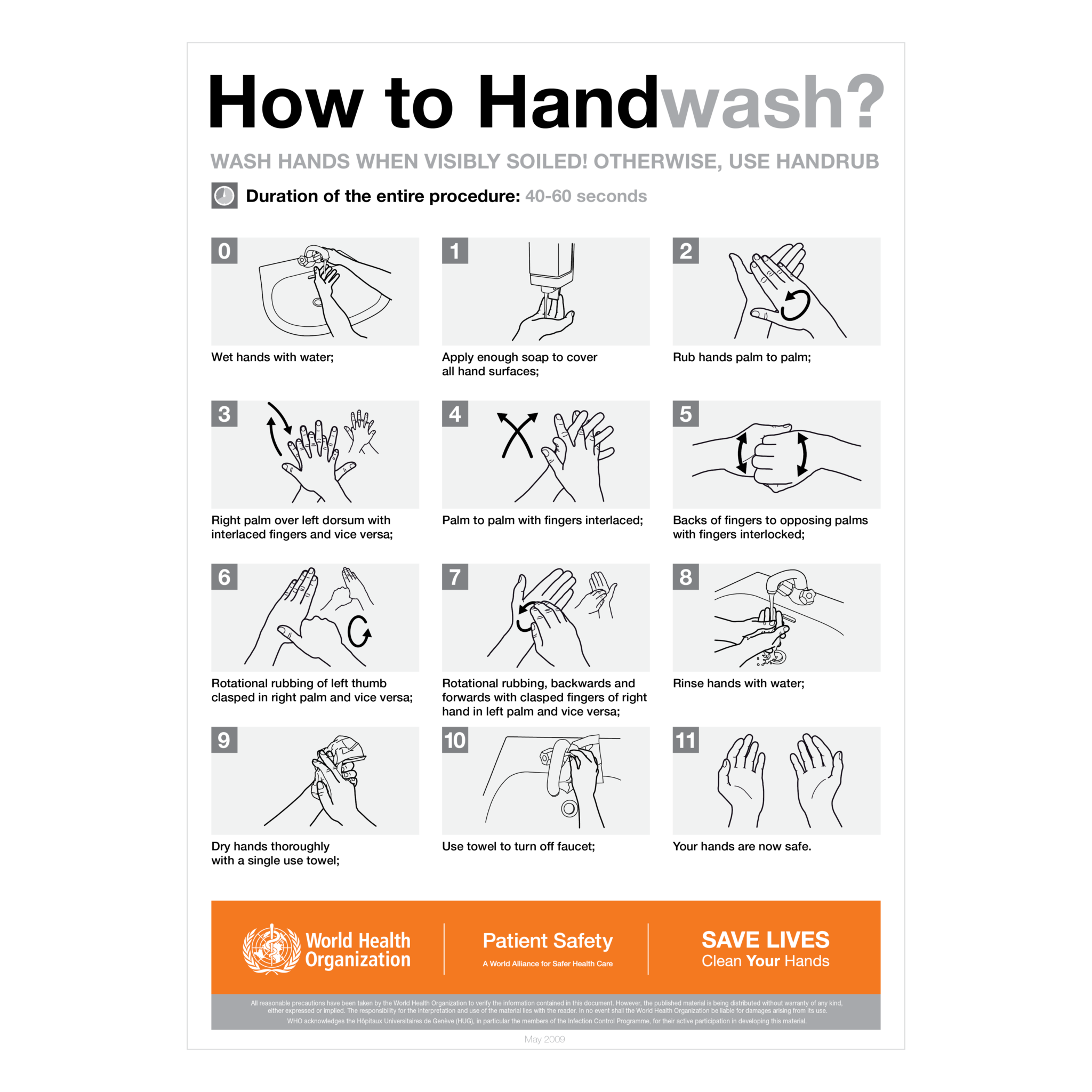 Printable Hand Washing Poster Printable Hand Washing Poster